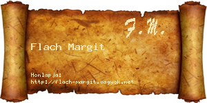 Flach Margit névjegykártya